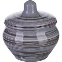 Горшок для запекания «Пинки»;керамика;200мл;D=95мм;серый