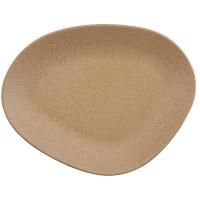 Тарелка «Гэлэкси» ассиметричная;фарфор;D=220,H=25мм;бежев.