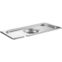 Крышка для гастроемкости GN 1/3 с вырезом для ложки;сталь нерж.;,H=3,L=33,B=18см;металлич.