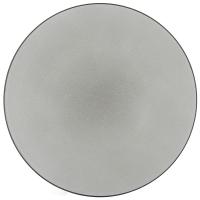 Тарелка «Экинокс» мелкая;керамика;D=24,H=3см;серый