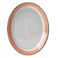 Блюдо «Рио Пинк» овальное;фарфор;,L=30,5,B=24см;белый,розов.