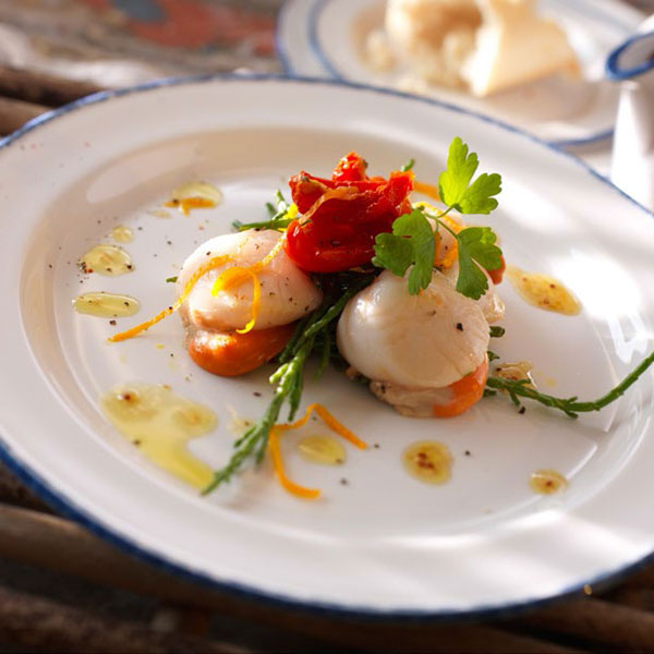 Тарелка «Блю Дэппл» мелкая;фарфор;D=255,H=22мм;белый,синий