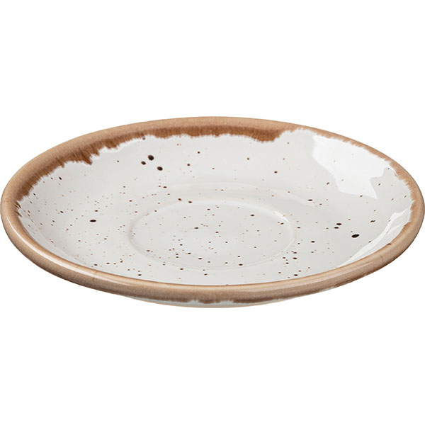 Блюдце «Пунто Бьянка»;фарфор;D=150,H=25мм;белый,черный