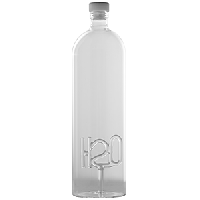 Бутылка «H2O» с пробкой;стекло;1,5л;D=9,H=32см