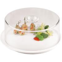 Крышка для тарелки;поликарбонат;D=33,H=12см;прозр.