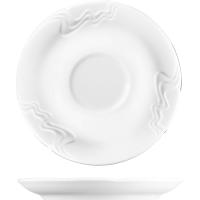 Блюдце «Мелодия»;фарфор;D=120,H=17мм;белый