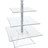 Этажерка 3-х ярусная 20/25/30см;поликарбонат;,H=39см