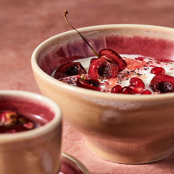 Салатник «Аврора Везувиус Роуз Кварц»;фарфор;0,9л;D=175,H=85мм;розов.,бежев.