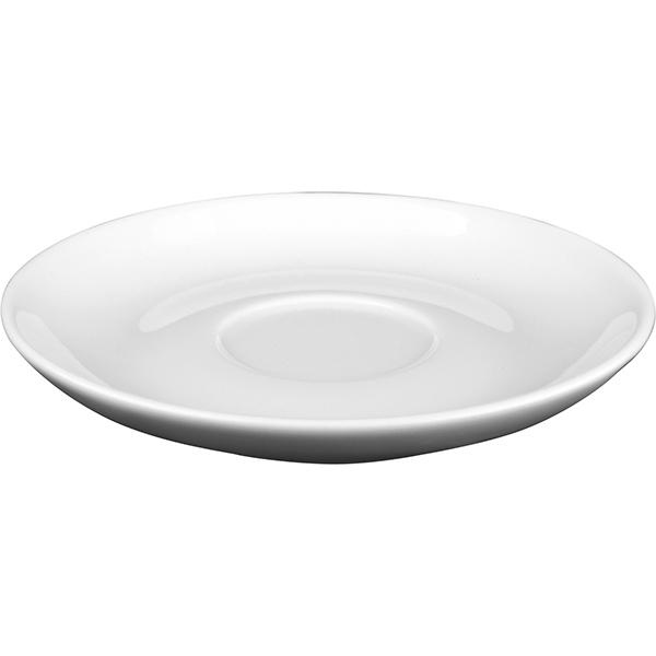 Блюдце «Белая» Принц;фарфор;D=120,H=17мм;белый