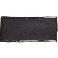 Блюдо «Сольстис Блэк Мун» прямоугольное;фарфор;,H=16,L=300,B=135мм;черный,серый