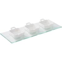 Менажница 3 отделения;стекло;,H=2,L=34,B=13см