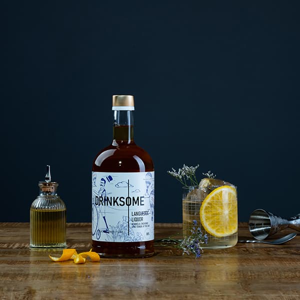 Напиток безалкогольный «Лангедок ликер» Drinksome;стекло;0,7л;D=88,H=224мм;св.корич.