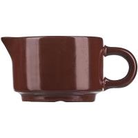 Сливочник «Шоколад»;фарфор;50мл;D=65,H=40,L=87мм;тем.корич.