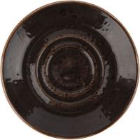 Блюдце «Крафт Грэй»;фарфор;D=145/60,H=17мм;серый