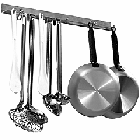 Держатель кухонного инв-ря 5крючков;сталь нерж.;,L=50,B=4см;металлич.