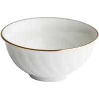 Салатник «Голубая роза»;фарфор;400мл;белый,золотой