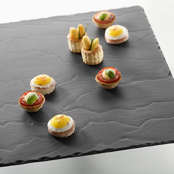 Блюдо для подачи «Базальт»;керамика;,L=30,B=30см;черный,матовый