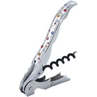 Нарзанник «Сваровски» двухступенчатый с чехлом;сталь нерж.,тефлон;,L=115,B=20мм;серебрист.,разноцвет