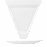 Тарелка «Максим» треугольная;фарфор;,H=2,L=25,B=26см;белый