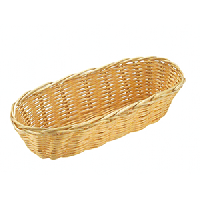 Корзина плетеная для хлеба;полипроп.;,H=7,L=36,B=15см;св. дерево