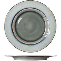 Тарелка мелкая;керамика;D=290,H=25мм;бирюз.,зелен.