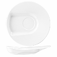 Блюдце «Максим»;фарфор;D=17,H=3см;белый