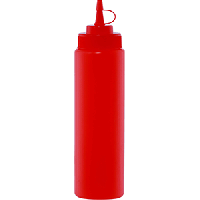 Емкость для соусов;пластик;0,69л;D=65,H=240мм;красный