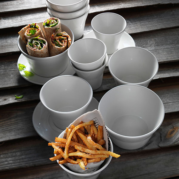 Блюдце «Лив»;фарфор;D=125/40,H=15мм;белый