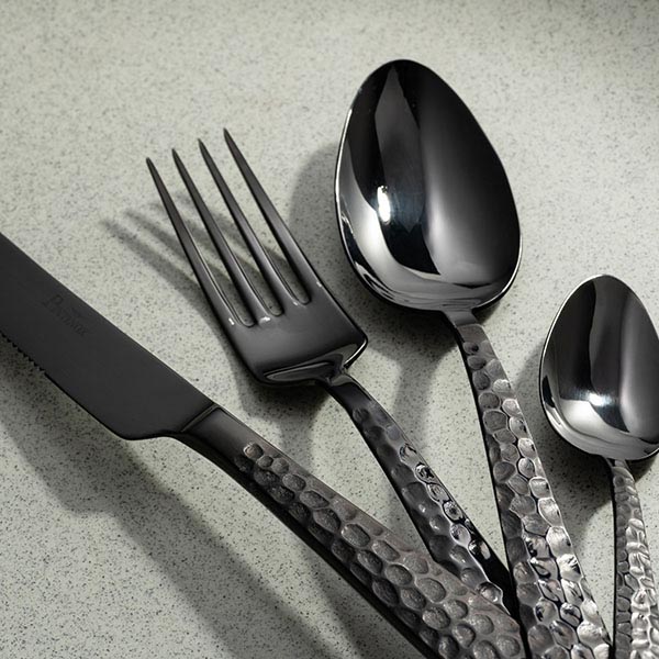 Вилка десертная «Пэлас Мартеллато Трэжер Блэк»;сталь нерж.;,L=18,2см;черный