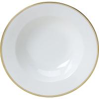 Тарелка глубокая «Беништ Голд»;кост.фарф.;0,6л;D=28см;белый,золотой