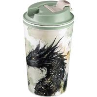 Стакан для горячих напитков «Дракон»;полипроп.;350мл;D=92,H=124мм;зелен.