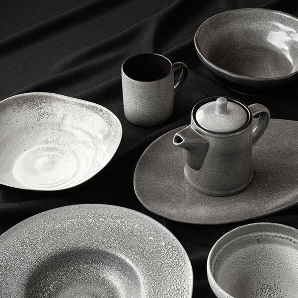 Кружка «Млечный путь»;фарфор;350мл;D=90,H=100,L=115мм;черный,серый