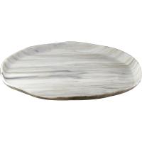 Тарелка «Нордик» мелкая;стекло;D=29см;серый