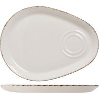 Блюдо «Браун Дэппл» комби;фарфор;,L=28,B=21см;белый,коричнев.