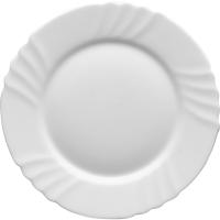 Тарелка «Эбро»;стекло;D=25,H=2см;белый