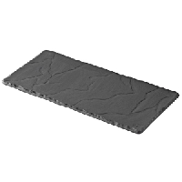 Блюдо для подачи «Базальт»;керамика;,L=25,B=12см;черный,матовый