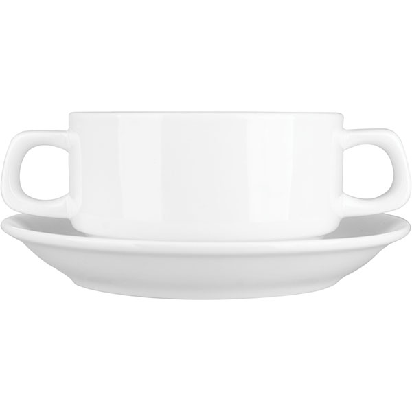 Пара бульонная «Кунстверк»;фарфор;300мл;D=105,H=60мм;белый