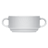 Чашка бульонная «Карат»;фарфор;300мл;D=10,H=5,L=15см;белый