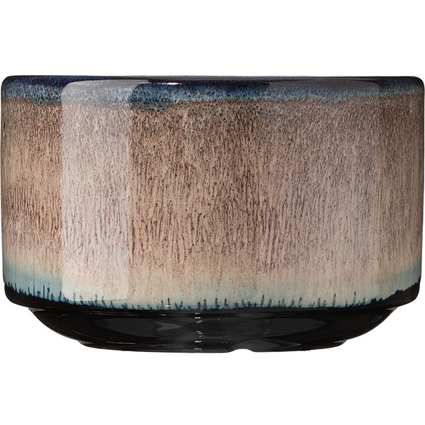 Сахарница без крышки «Пати»;фарфор;350мл;,H=65,B=100мм;серый,синий