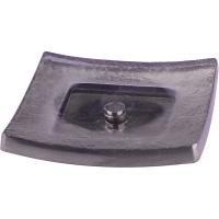 Подставка для мыла;стекло;,L=10,B=10см;серый Подставка для мыла;стекло;,L=10,B=10см;серый