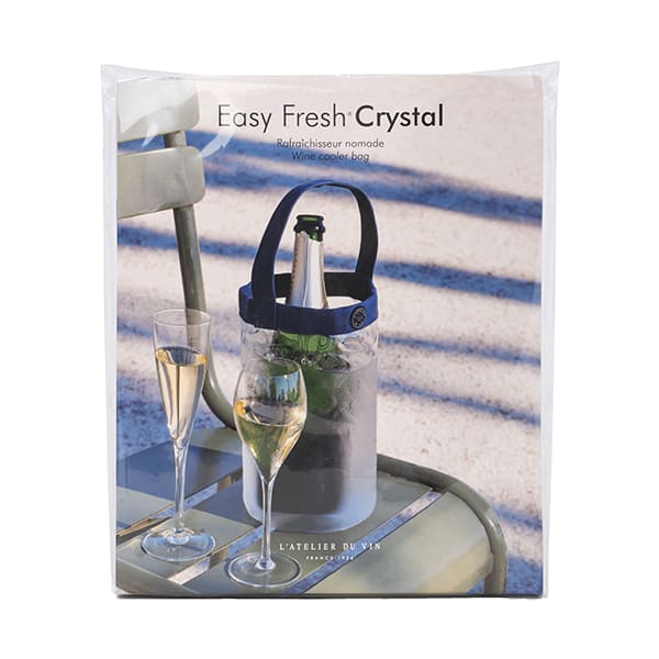 Емкость для охлаждения бутылок «Вайн Кулерс» с ручкой;пластик,полиэстер;D=13,5,H=23см;прозр.,черный