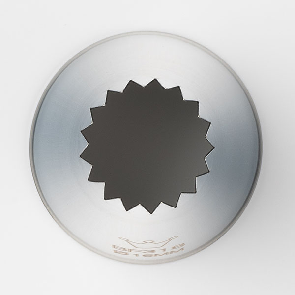 Насадка кондитерская «Открытая звезда» (17 зубцов)[5шт];сталь нерж.;D=35/16,H=50мм;стальной