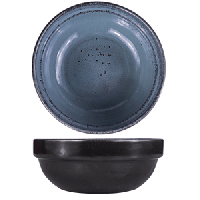 Тарелка глубокая «Млечный путь бирюза»;фарфор;0,6л;D=155,H=60мм;бирюз.,черный