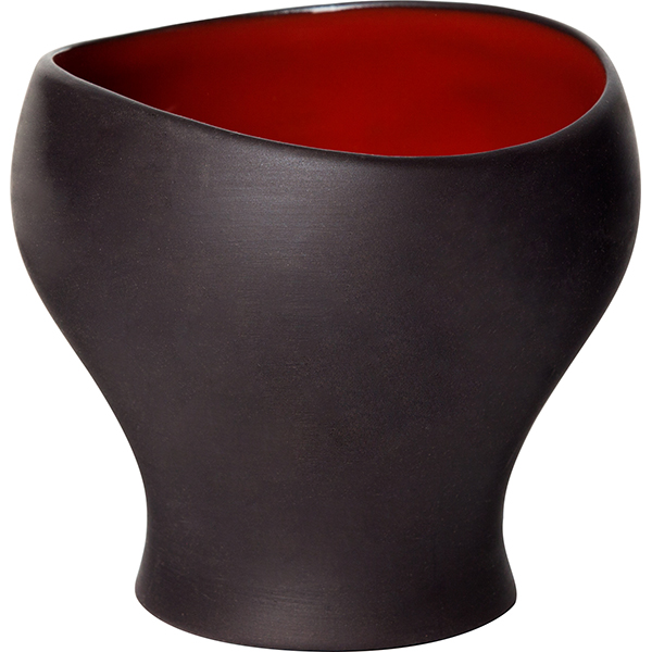 Чашка бульонная;керамика;450мл;D=97,H=73мм;черный,красный