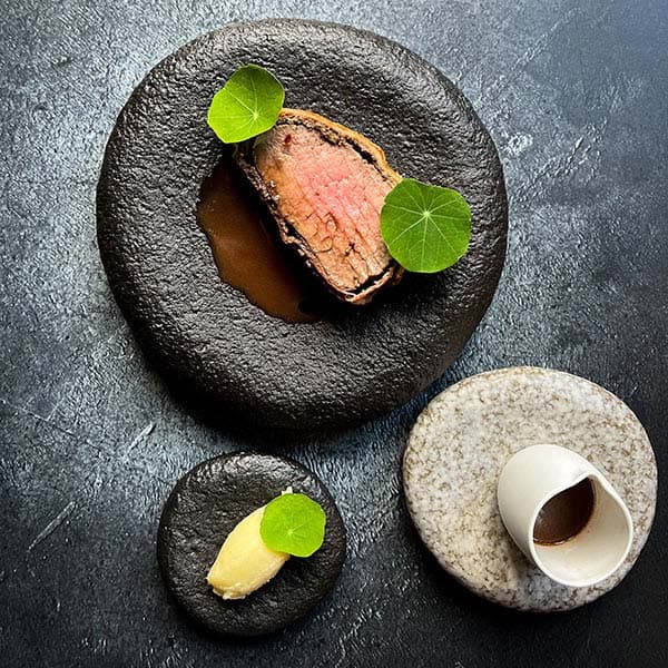 Тарелка «Студио Ро»;керамика;D=111,H=24мм;черный