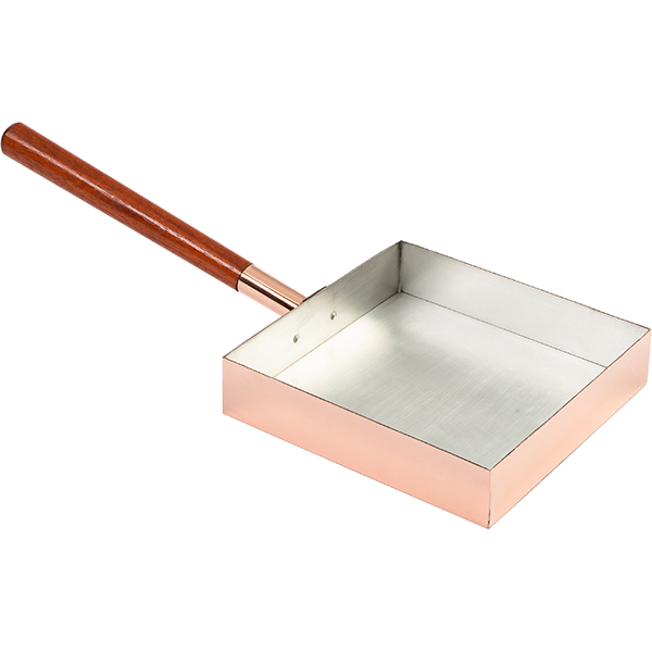 Сковорода;медь,олово;,H=45,L=212,B=212мм;медный,стальной