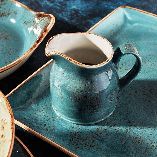 Молочник «Крафт Блю»;фарфор;185мл;,H=8,L=10см;синий