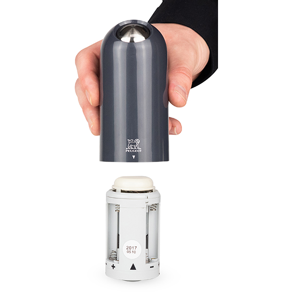 Мельница для перца «Аляска» электрическая на батарейках;поликарбонат,акрил;D=5,H=17см;черный