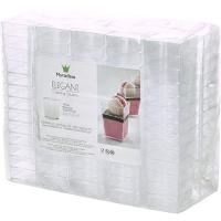 Креманка квадратная набор[100шт];полистир.пищ.;120мл;,H=7,L=5,B=5см;прозр.