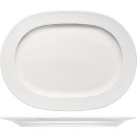 Блюдо «Карат» овальное;фарфор;,L=39,5,B=27,5см;белый